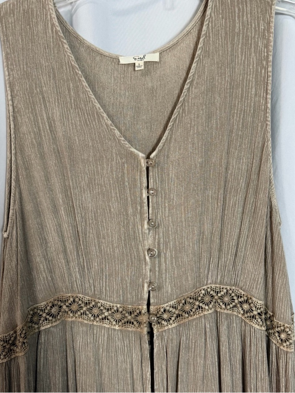 Easel Sleeveless Boho Duster - Picture 3 of 5